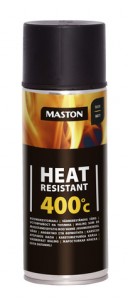 Термостойкая аэрозольная краска 400°C Черная 400 ml