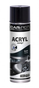 Spraypaint Car-Rep ACRYLcomp Black gloss 500ml