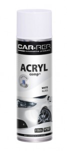 Spraypaint Car-Rep ACRYLcomp Gloss White 500ml