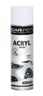 Spraypaint Car-Rep ACRYLcomp Gloss White 500ml