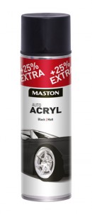 Spraymaali AutoACRYL Matta musta 500ml