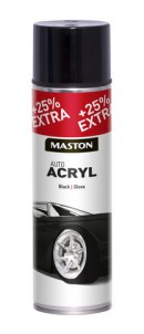 Spraymaali AutoACRYL Kiiltävä musta 500ml