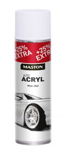 Spraymaali AutoACRYL Matta Valkoinen 500ml