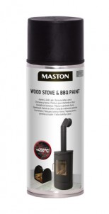 Spraypaint Wood Stove & BBQ Black 450°C 400ml