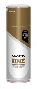 Spraymaali ONE - Matta Vihreänruskea RAL8000 400ml
