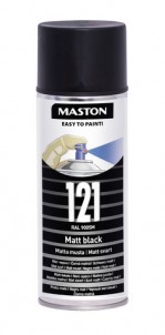 Spraypaint 100 Matt Black 121 400ml RAL9005M