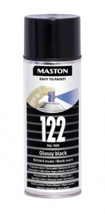 Spraypaint 100 Gloss Black 122 400ml RAL9005