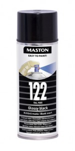 Spraypaint 100 Gloss Black 122 400ml RAL9005