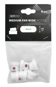 Car-Rep 2K PU Clear Coat Nozzle Set 6 pcs Wide Fan Medium 140mm (white-red)