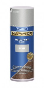 Spraypaint Hammer smooth silver 400ml