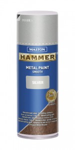 Spraypaint Hammer smooth silver 400ml